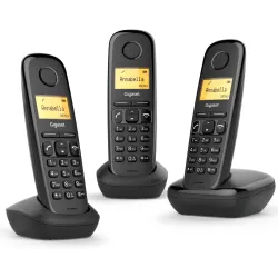 TELEFONO SIEMENS GIGASET A170 TRIO NEGRO